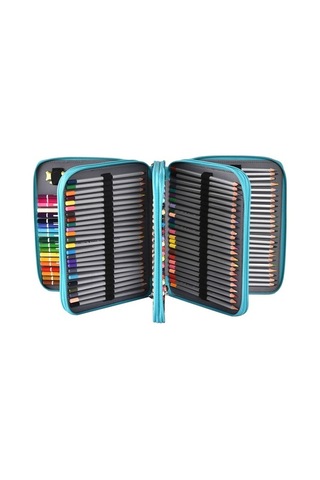 Willowhaven 184 Delik Sanat Depolama Kalem Kutusu Çok Renkli Eskiz Kalem Renk Kurşun Büyük Kapasiteli Kırtasiye Kutusu Siyah Siyah