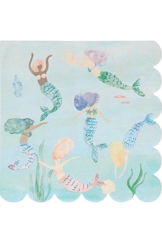 Meri Meri - Mermaids Napkins - Deniz Kızı Peçeteler