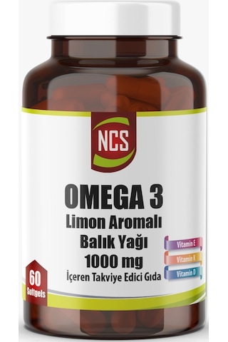 Ncs Omega 3 Balık Yağı 1000 Mg 60 Softgel Limon Aromalı
