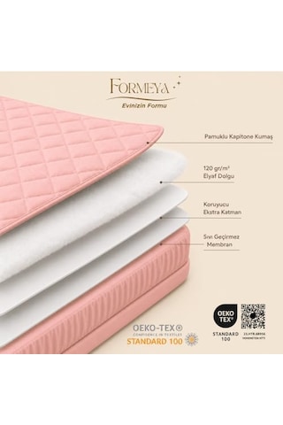 Kapitone Sıvı Geçirmez Yatak Koruyucu Fitted Alez Çarşaf 100 Pamuk 160x200 Diğer