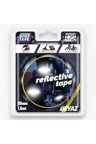 Boss Tape Reflektif Petekli Kedi Gözü Bant 35mm-1,5mt Beyaz