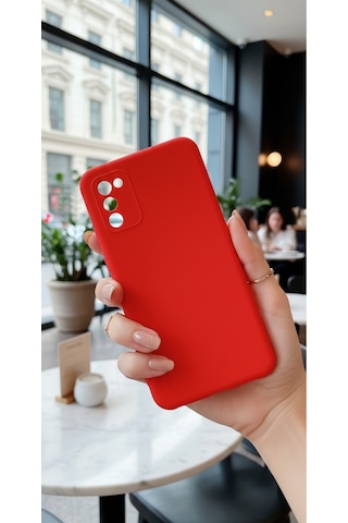 Samsung Galaxy A02s Uyumlu İçi Kadife Kamera Korumalı Renkli Silikon Kılıf