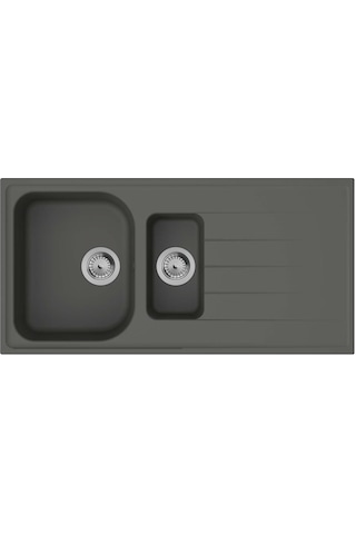 Hansgrohe S520-F525 Ankastre Granit Eviye 980/480 Otomatik Gider Seti Taş Grisi