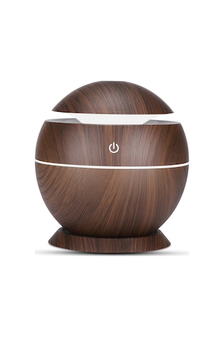 Tenfowee Renkli Led Işıklı Ahşap Desenli Usb Nemlendirici, Ofis Ve Ev İçin Aromatik Hava Temizleyici