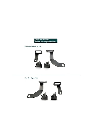 Besthome1 Honda Civic 9. Nesil Koltuk Braketi - Çelik Yapı, Kolay Montaj, Çocuk Güvenliği 2011-2015 Model