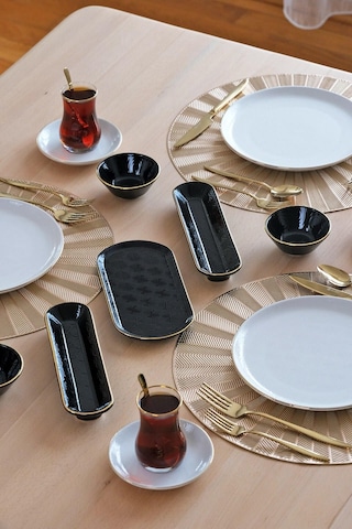 Asya Balance Altın Yaldızlı 32 Parça 6 Kişilik Seramik Kahvaltı Takımı Diğer