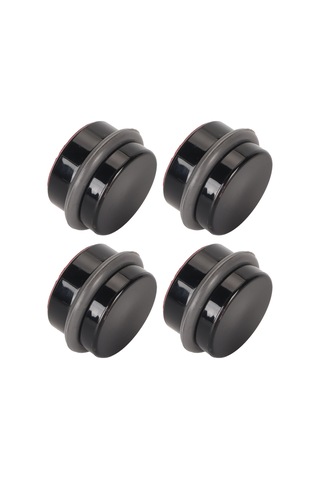 Folinda 4 Adet Siyah Plastik Silindirik Kapı Durdurucu - Delme Yok, Sessiz, Çarpıtmaya Dayanıklı, Ev Ofis Kullanımı