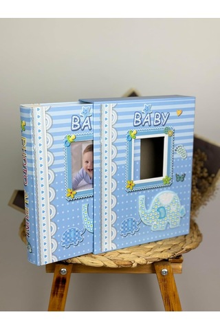 Lexroo Rabsev Rs031 Bebek Fotoğraf Albümü 10x15cm 200 Fotoğraf Kapasiteli Kutulu Pencereli Bebek