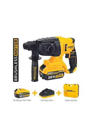 Sds Plus SGS5520 - 20 Volt 4 Amper 1.8 Joules Akülü Darbeli Kırıcı Delici Seti