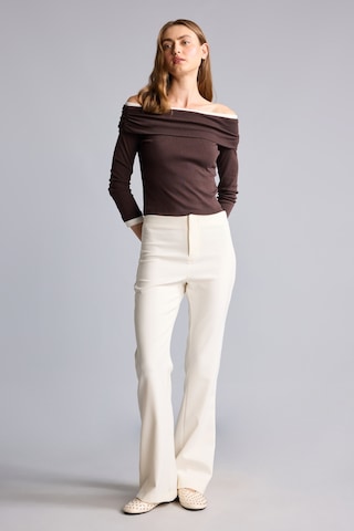 Defacto Slim Fit Omzu Açık Katlamalı Ribana Uzun Kollu Basic Tişört I2213ax26aubn340 Kahve-bn340