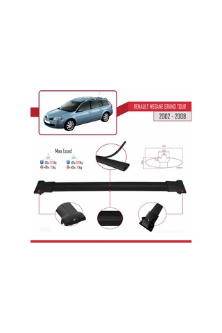 Renault Megane Grand Tour 2002-2008 Arası İle Uyumlu Fly Model Ar