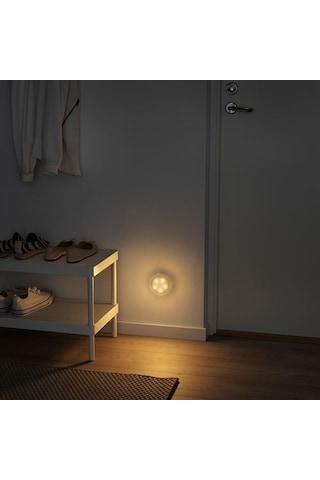 Ikea Molgan Çocuk Duvar Lambası, Beyaz, Gece Sensörlü