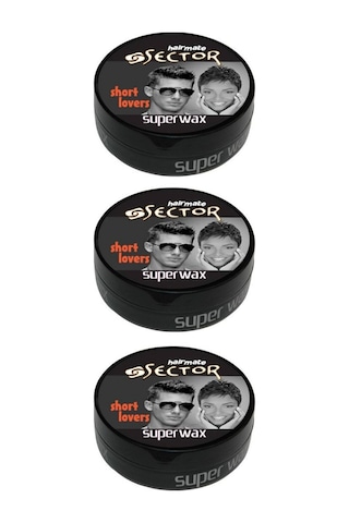 Sector Hairmate Superwax Islak Görünüm Siyah Wax 150 Ml 3 Adet