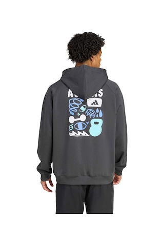 Adidas Gfx Hoodıe Siyah Erkek Sweatshirt Siyah-saks