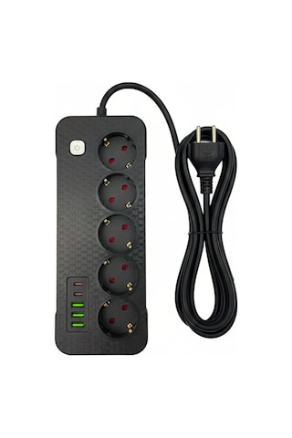 Akım Termal Çocuk Korumalı 3x Usb 2x Type-c Girişli 5li Priz 2 Metre Kablo 2500w Diğer