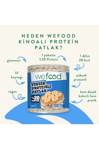 Wefood Kinoalı Protein Patlak 80 G 5'li 8683347037766
