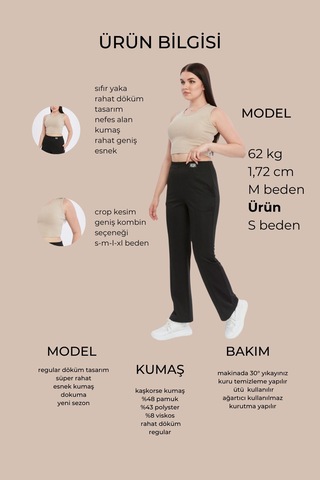 Bella Dossi Rahat Kaşkorse Kolsuz Sıfır Yaka Kadın Crop Top Ekru