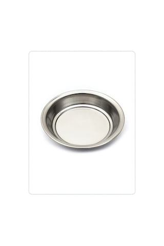 6 Adet Paslanmaz Çelik Derin Yemek Tabağı 20x3,6cm Çorba Makarna Salata Servis Tatlı Tabağı Gri