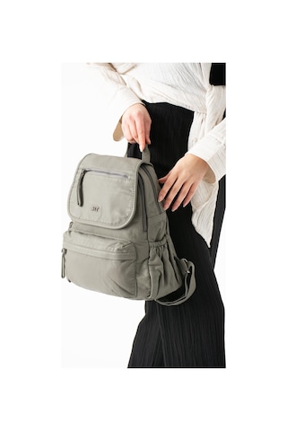 571 Collections Yıkanmış Deri Sırt Çantası Gri Model: 571-14-11m