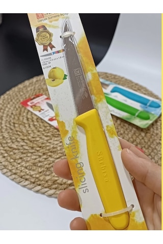 Sürmene 61004 Mutfak Bıçağı 9,50 Cm Sarı Çok Renkli