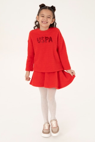 U.s. Polo Assn. Kız Çocuk Kırmızı Sweatshirt 50317981-vr030 Kırmızı