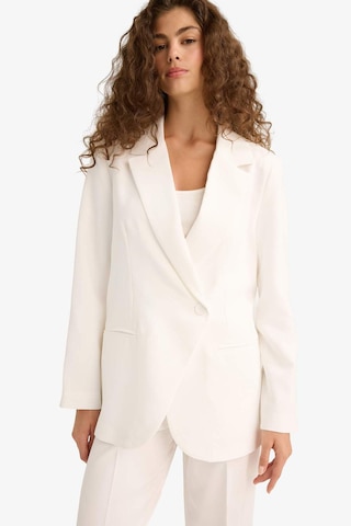 Defacto Fitted Ceket Yaka Tafta Krep Blazer Ceket F8035ax25auwt32 Beyaz