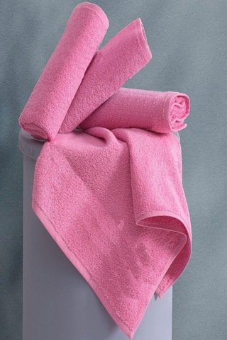 4 Lü El Yüz Havlu Takımı Pamuklu Desensiz Düz Renk Havlu Seti 50x90 Cm 001