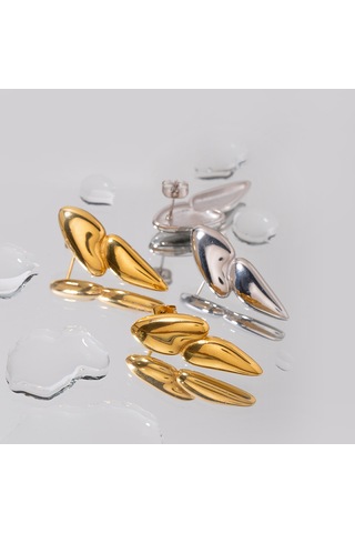 Şık 18 Ayar Altın Paslanmaz Çelik Küpeler Şalgam Küpeler Küpeler Altın Kaplama Küpeler Diğer