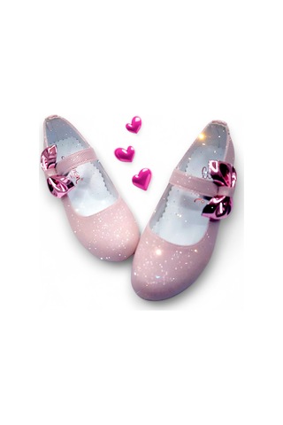 Beebron Ortopedik Topuklu Abiye Kız Çocuk Ayakkabı Shining Series Abiayk2401 Simli Pembe Pembe