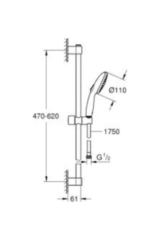 Grohe Tempesta 110 Duş Seti Mat Siyah - 261622433