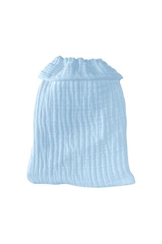 Bebek Banyo Lifi Tahriş Etmeyen Banyo Kesesi %100 Pamuk Mavi
