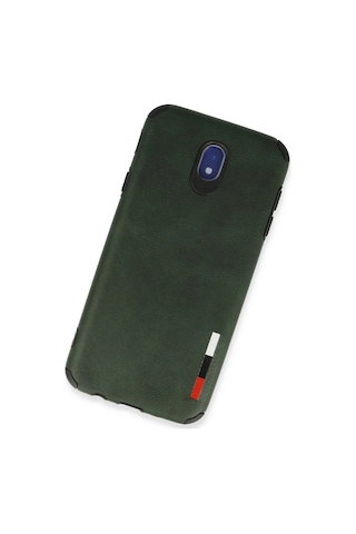 Newface Samsung Galaxy Uyumlu J7 Pro / J730 Kılıf Loop Deri Silikon Semeglbl - 21 - Yeşil