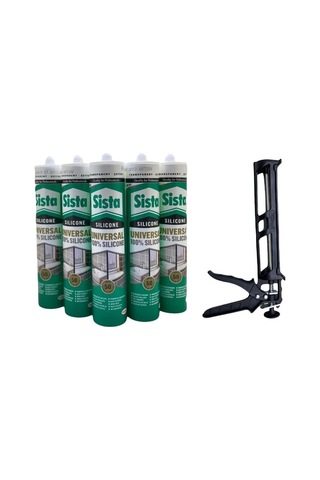 Sista Şeffaf Silikon 280 Ml X 5'li Set