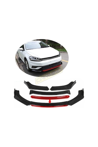 Volkswagen Golf 7.5 Ön Tampon Altı Lip 4 Parça 2017-2020