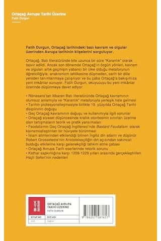 Ortaçağ Avrupa Tarihi Üzerine: Kavramlar Ve Olgular
