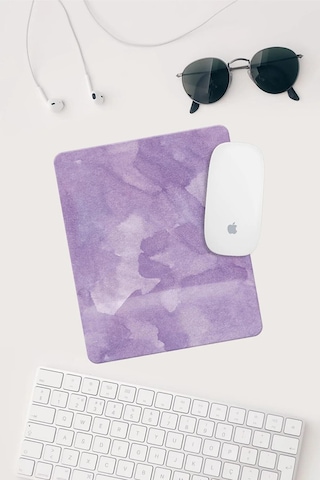 Mor Desenli Bilek Destekli Dikdörtgen Mouse Pad Mouse Altlığı. Mousepad