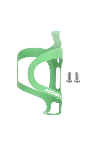 Rockbros 2022-11a Mtb Bisiklet Su Şişesi Kafesi Alüminyum Alaşımlı Yol Bisikleti Şişe Tutucu Braketi - Yeşil