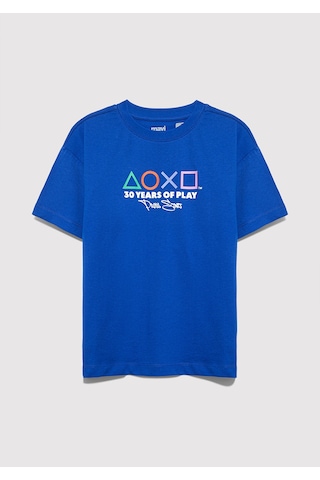 Mavi - Playstation Baskılı Mavi Tişört 6610422-70896 Mavi