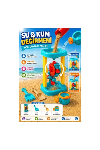 Bytoys By-967 Su Ve Kum Değirmeni Suluklu