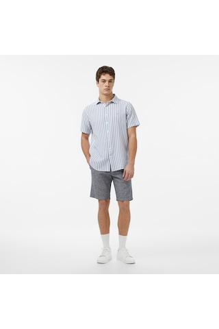 Nautica Erkek Mavi Regular Fit Kısa Kollu Çizgili Gömlekçizgiliw65448t