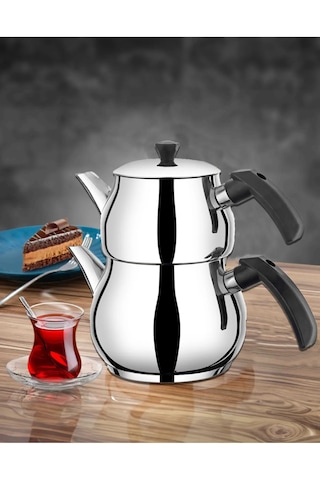 Yunusoğlu Home Antonio Midi Boy Siyah Çaydanlık Takımı