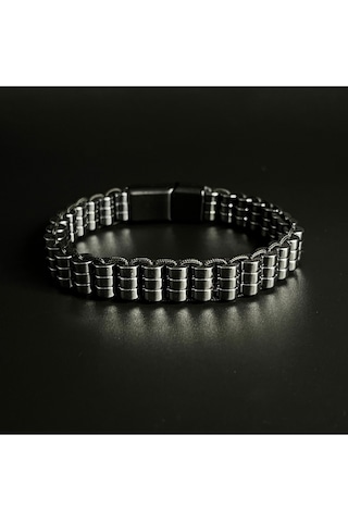 Yıldız Doğal Taş Hematit Taşı Şık Erkek Siyah Doğal Taş Bileklik Mıknatıslı Ve Kilitli Kapama Çok Renkli