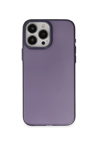Apple Apple iPhone Uyumlu 15 Pro Max Kılıf Modos Metal Kapak - Derin Mor