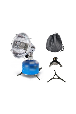Reedark Kamp İçin Mini Gaz Isıtıcı - Taşınabilir, Verimli Isı, Dayanıklı Malzeme İle Dış Etkinlikler İçin Set Mavi