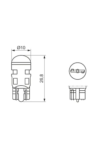 Bosch Led Retrofit W5W T10 Dipsiz Led Ampul 12V 6000K (W2,1x9,5d)