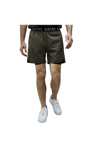 Nature The Brand Spor Ve Fitness Astarlı Taytlı Gizli Cep Detaylı Şort Yeşil