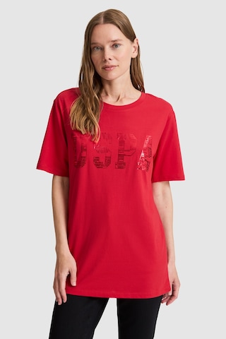 U.s. Polo Assn. Kadın Kırmızı Tişört Basic 50321690-vr171 Basıc Kırmızı