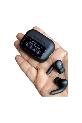 Yeni Nesil Anc Özellikli Çhassasiyet Cevaplayan Dokunmatik Ekranlı Bluetooth Kulaklık Siyah