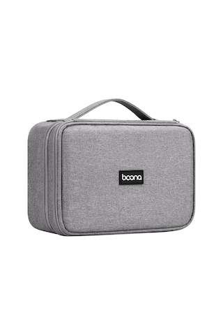 Baona Kulaklık Saklama Kutusu Veri Kablosu Dijital Saklama Çantası Gri