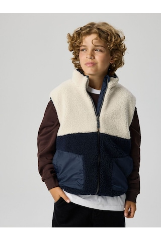 Name It Nkmmacey Teddy Vest Block Erkek Çocuk Yelek 13257215 Çok Renkli